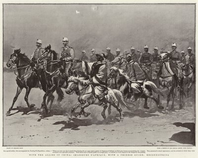 中国の同盟国とともに、Chasseurs d&39;Afriqueは中国のガイドとともに、 作： Georges Bertin Scott